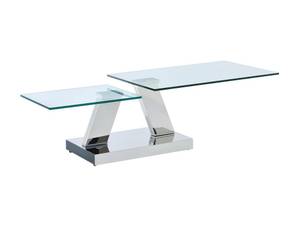 Couchtisch modulierbar OYRUS Silber - Glas - 60 x 43 x 155 cm