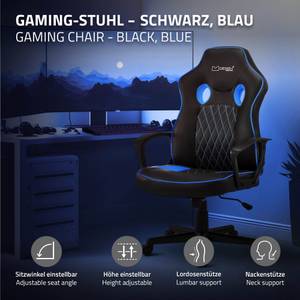 Gamingstuhl mit Wippfunktion Schwarz - Blau