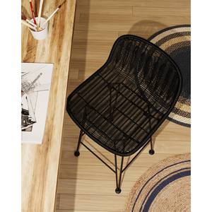 Tabouret de bar Jigani (Lot de 2) Noir