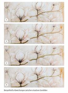 Tableau peint Competition of Glory Beige - Blanc - Bois massif - Textile - 150 x 50 x 4 cm