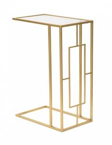 Rechteckiger Sofatisch Gold - Metall - 41 x 60 x 26 cm