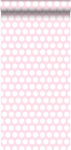 Tapete Punkte 7075 Pink - Naturfaser - Textil - 53 x 1005 x 1005 cm