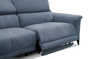 Canapé d'angle Matera (5 places) Bleu - Angle à gauche (vu de face)