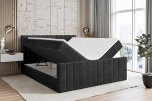 Boxspringbett EDITA-Z Schwarz - Breite: 140 cm - H4