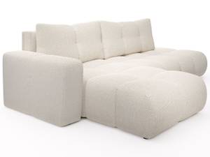 Ecksofa SILE L Beige - Armlehne beidseitig montierbar - Ecke davorstehend links - Ottomane davorstehend links