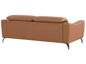 3-Sitzer Sofa NARWIK Braun - Echtleder - 203 x 93 x 98 cm