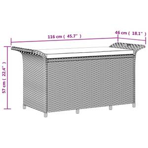 Gartenbank 3002806 Braun - Metall - Polyrattan - 116 x 57 x 46 cm