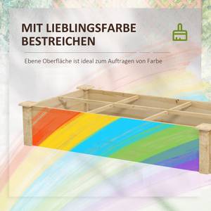 Hochbeet 84H-005V00ND Braun - Massivholz - 60 x 25 x 237 cm