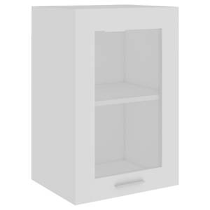 Armoire en verre suspendue 3016496-12 Imitation chêne fumé - Blanc - Largeur : 40 cm