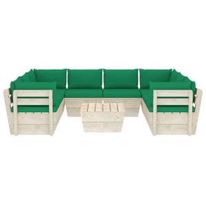 Garten-Lounge-Set (9-teilig) 3016490-21 Grün