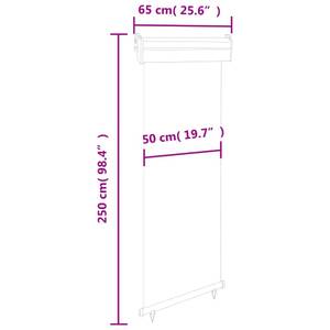 Auvent latéral de balcon 3012299-1 Gris - 65 x 50 cm