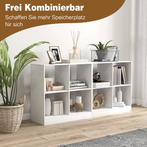 Bücherregal 4 Fächern Weiß - Holzwerkstoff - 33 x 73 x 73 cm