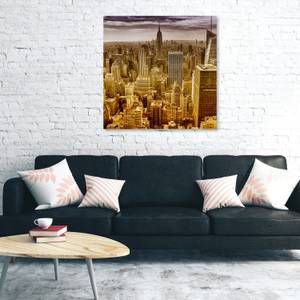 Wandbild New York City Stadt Braun 30 x 30 cm