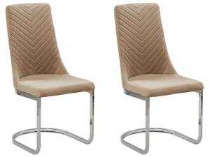 Esszimmerstuhl ALTOONA 2er Set Beige - Silber