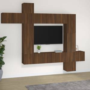 TV-Schrank 9er Set D622 Eiche Schwarzbraun Dekor