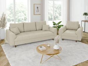 Sessel Neo Cord-Stoff Beige