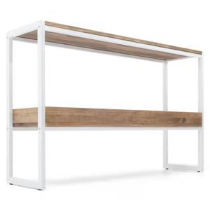 Console Icub double plateau 32x120 BL-EV Blanc - Bois massif - Bois/Imitation - 120 x 75 x 32 cm