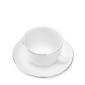 Kaffeeservice MUSCARI 36-tlg 6 Personen Hochglanz Platingrau - Weiß