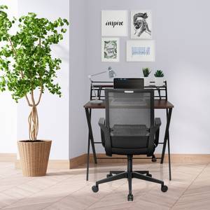 Home Office Bürostuhl PRESTON Schwarz - Textil - 58 x 110 x 52 cm