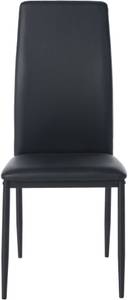 chaise salle à manger Savino Lot de 4 Noir - Cuir synthétique