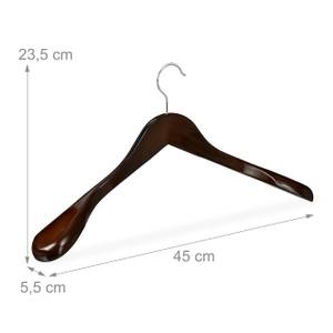 Cintre épaule large set de 20 Marron foncé - Argenté