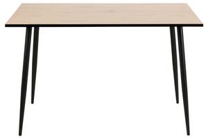 Table à manger Willy Marron - En partie en bois massif - 120 x 75 x 80 cm