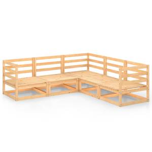 Garten-Lounge-Set (5-teilig) 3009817-1 Braun - Holz