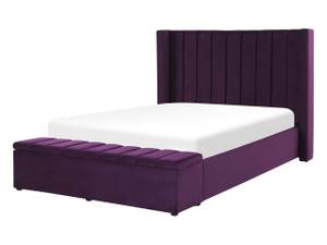 Lit double NOYERS Mauve - Largeur : 170 cm