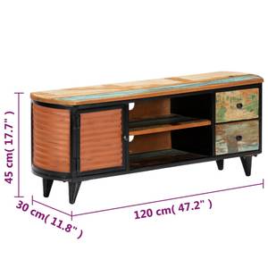 TV-Möbel 247921 Braun - Massivholz - 120 x 45 x 30 cm