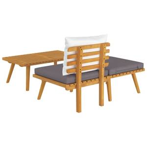 Garten-Lounge-Set Grau - Massivholz - Holzart/Dekor - 55 x 35 x 90 cm