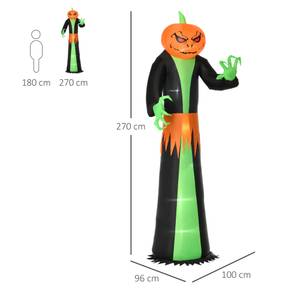 Kürbis Halloween 844-384V90 Schwarz - Textil - 96 x 270 x 100 cm