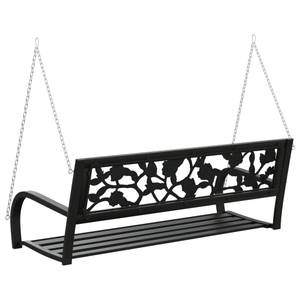 Balancelle de jardin 317145 Noir - Métal - 125 x 42 x 54 cm