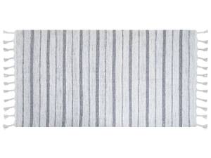 Tapis tressé BADEMLI Blanc crème - Gris - Blanc - 80 x 80 x 150 cm