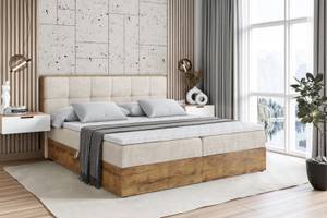 Boxspringbett LOLLI7 Ecru - Breite: 200 cm - H4