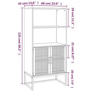 Highboard DE1690 Schwarz