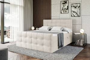 Boxspringbett SOLARIO Ecru - Breite: 160 cm - H4