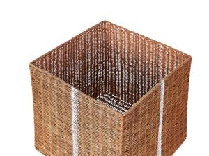 Boîte de rangement CADEAU Marron - Blanc - Rotin - 24 x 24 x 24 cm