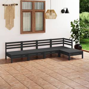 Mobilier de jardin Noir - Bois massif - Bois/Imitation - 64 x 29 x 64 cm