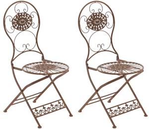 Chaises de jardin Mani Lot de 2 Marron