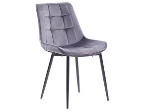 Chaise de salle à manger MELROSE Noir - Gris foncé - Gris