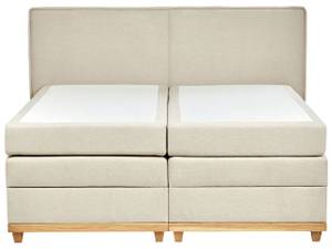 Lit à ressort DYNASTY Beige - Crème - Chêne clair - Largeur : 200 cm