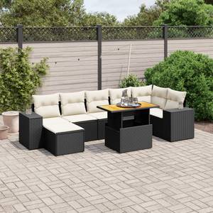 Garten-Sofagarnitur -K-4377 ( 8-tlg ) Schwarz - Massivholz - 69 x 62 x 55 cm