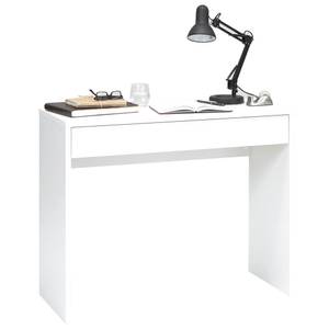 Schreibtisch Weiß - Holzwerkstoff - Massivholz - 40 x 80 x 100 cm