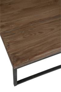 Set de 2 tables de salon bois/métal Marron - Bois massif - 9 x 27 x 9 cm