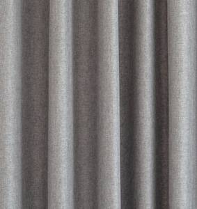 Akustikvorhang grau blickdicht Grau - Textil - 140 x 245 x 1 cm