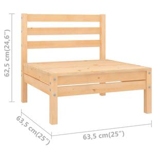 Mittelsofa (4er Set) Holz