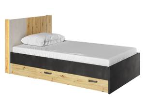 Bett Qubic 120 2S QB-11 Braun - Holzwerkstoff - 217 x 100 x 130 cm