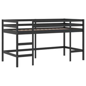 Kinderhochbett mit Leiter D7834 Schwarz - 90 x 200 cm