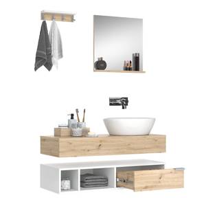 Badmöbel-Set Henri 40854 Braun - Weiß - Holzwerkstoff - 100 x 20 x 40 cm