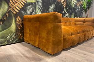 Sofa ROSARIO Velvet Gold - Breite: 207 cm